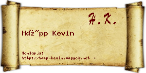 Hápp Kevin névjegykártya