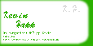 kevin happ business card